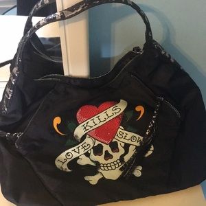 Medium Black Ed Hardy Purse
